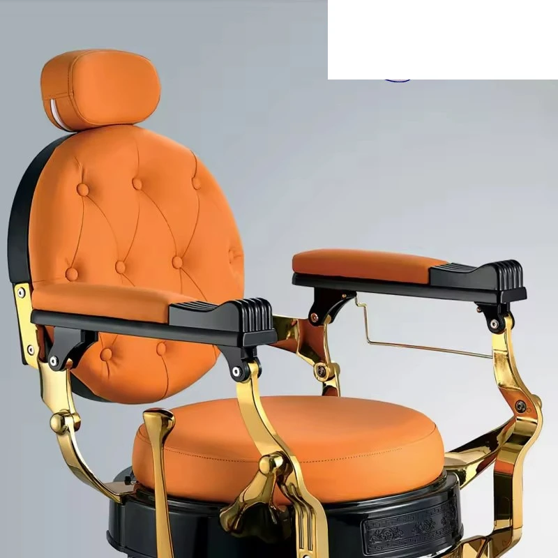 Vintage style leather orange rotating round base salon men's beauty barber salon hair salon hair chair
Vintage style leather orange rotating round base salon men's beauty barber salon hair salon hair chair
