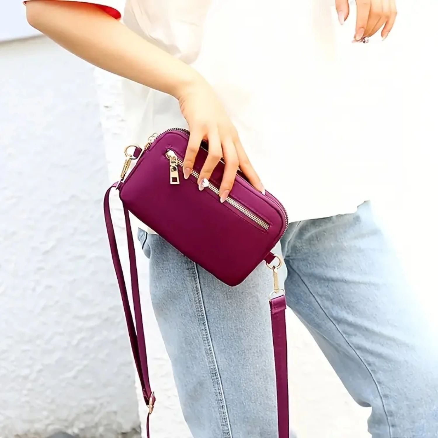 Women's Stylish Lightweight Small Square Nylon Satchel Bag, Perfect for Middle Aged Travelers. Ideal for on-the-go, this Zipper
Women's Stylish Lightweight Small Square Nylon Satchel Bag, Perfect for Middle Aged Travelers. Ideal for on-the-go, this Zipper