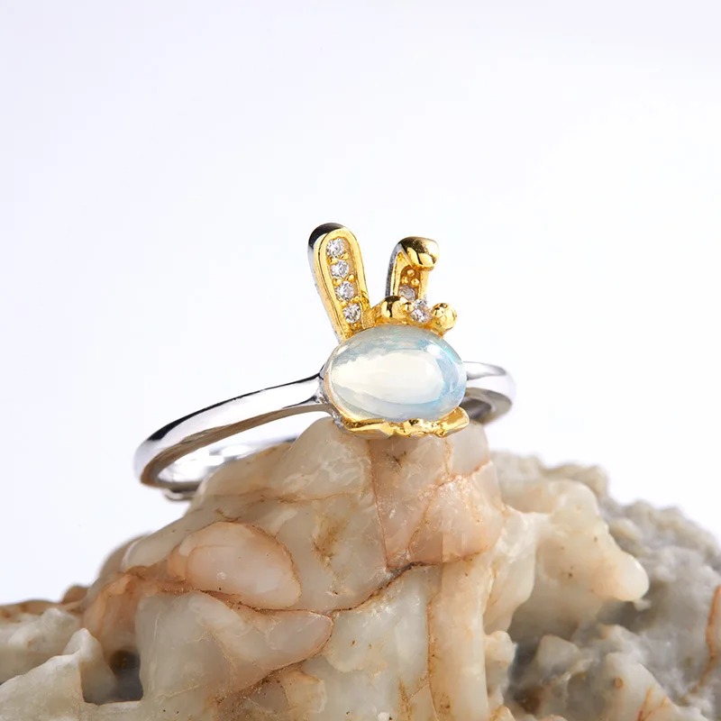 Hot-selling European and AmericanS925Sterling Silver Inlaid Natural Australian Opal Ring for Women Cute Rabbit Ring Jewelry Vers
Hot-selling European and AmericanS925Sterling Silver Inlaid Natural Australian Opal Ring for Women Cute Rabbit Ring Jewelry Vers