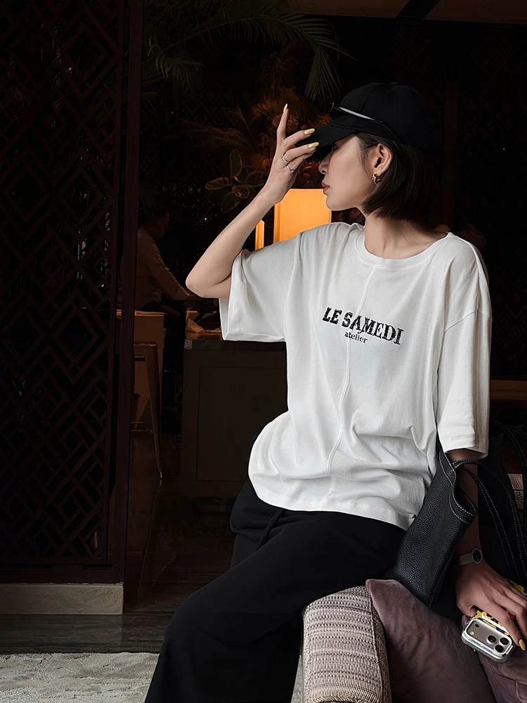 Le Samedi Pure Cotton Wide Sleeve Short Sleeve T-Shirt Women Summer round Neck Letter Top Loose Fit Casual Style Breathable S...
Le Samedi Pure Cotton Wide Sleeve Short Sleeve T-Shirt Women Summer round Neck Letter Top Loose Fit Casual Style Breathable S...