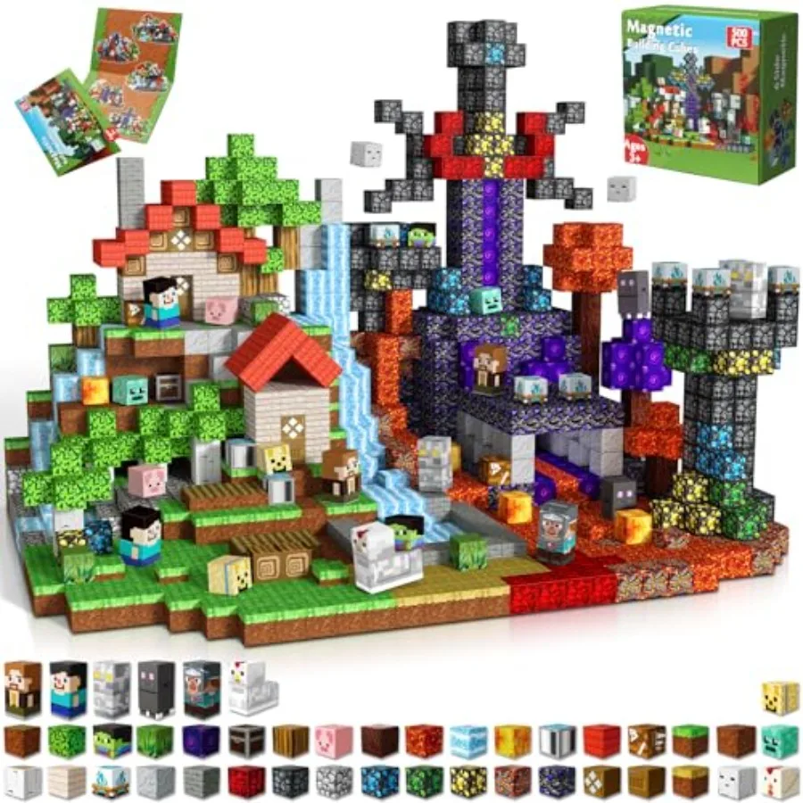 Magnetic Blocks for kids age 3+, 500 PCS building cubes, ABS plastic, vibrant colors, strong neodymium magnets, safe rounded ed
Magnetic Blocks for kids age 3+, 500 PCS building cubes, ABS plastic, vibrant colors, strong neodymium magnets, safe rounded ed