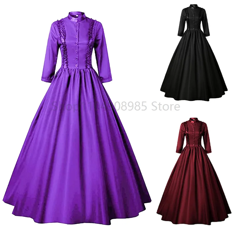 Victorian Medieval Gothic Elegant Ladies Queen Role-Playing Cosplay Lace-trimmed Maxi Skirt Ball Gown Stage Costume
Victorian Medieval Gothic Elegant Ladies Queen Role-Playing Cosplay Lace-trimmed Maxi Skirt Ball Gown Stage Costume