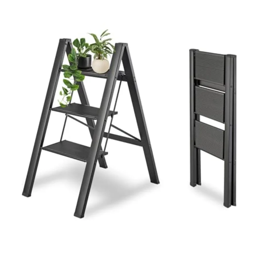 3 Step Ladder Folding Step Stool with Wide Anti-Slip Pedals Max Load 330 Lbs Capacity Lightweight Aluminum Sturdy Step Ladder S
3 Step Ladder Folding Step Stool with Wide Anti-Slip Pedals Max Load 330 Lbs Capacity Lightweight Aluminum Sturdy Step Ladder S