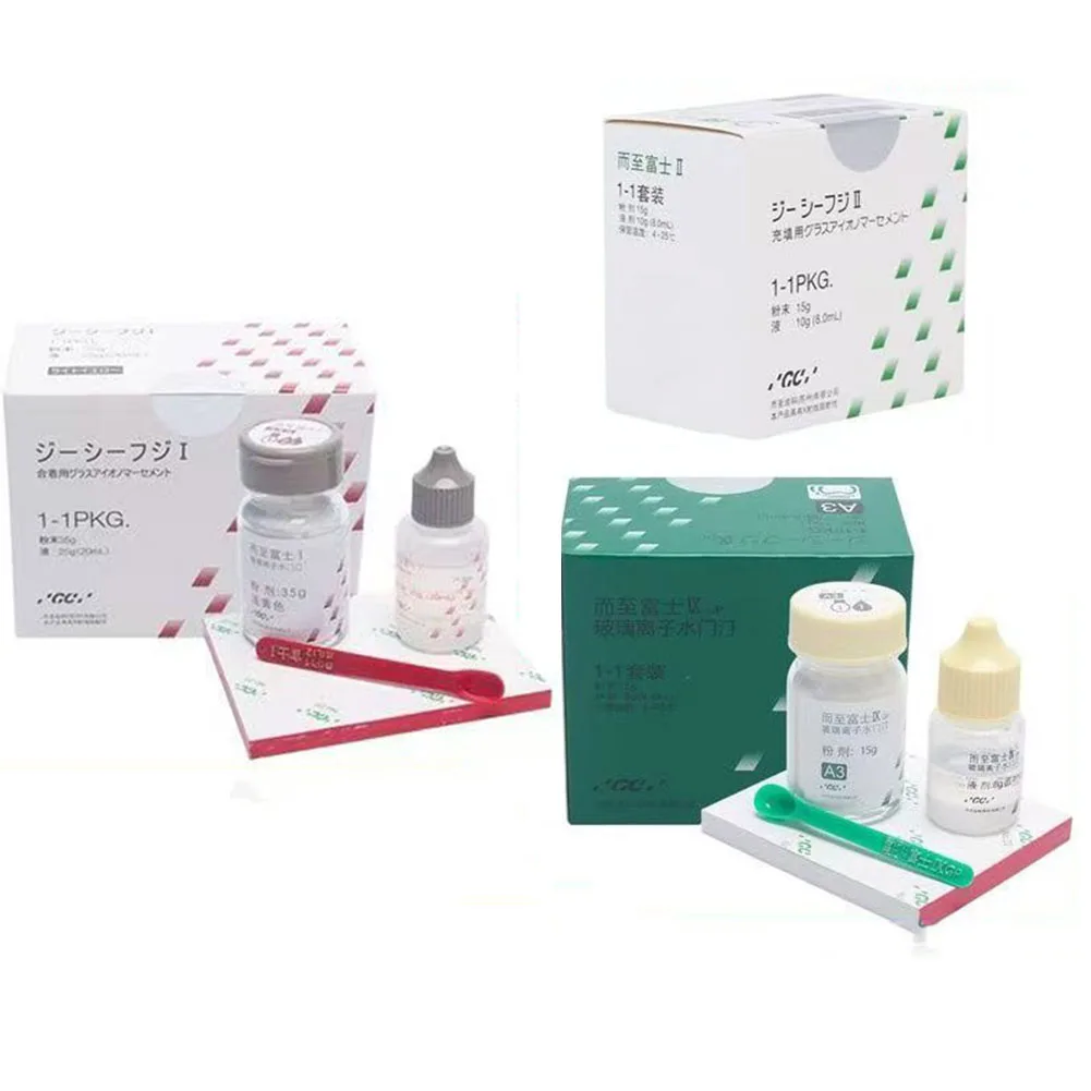 GC Dental Glass Ionomer Cement Fuji 1/2/9 Glass Ionized Luting Fluoride Resin Adhesive Teeth Restorative Veneer Bonding Material
GC Dental Glass Ionomer Cement Fuji 1/2/9 Glass Ionized Luting Fluoride Resin Adhesive Teeth Restorative Veneer Bonding Material