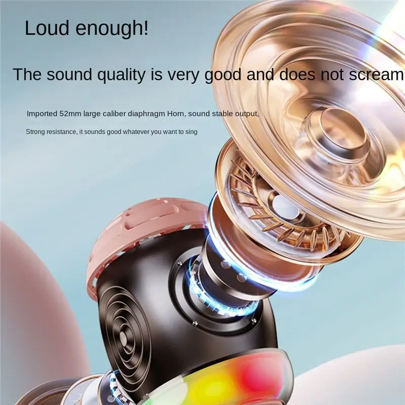 Fashion~L8 Светодиодный встроенный беспроводной микрофон Bluetooth Family K Song Treasure Интеллектуальный динамик с шумоподавлением Розовый
Fashion~L8 Светодиодный встроенный беспроводной микрофон Bluetooth Family K Song Treasure Интеллектуальный динамик с шумоподавлением Розовый
