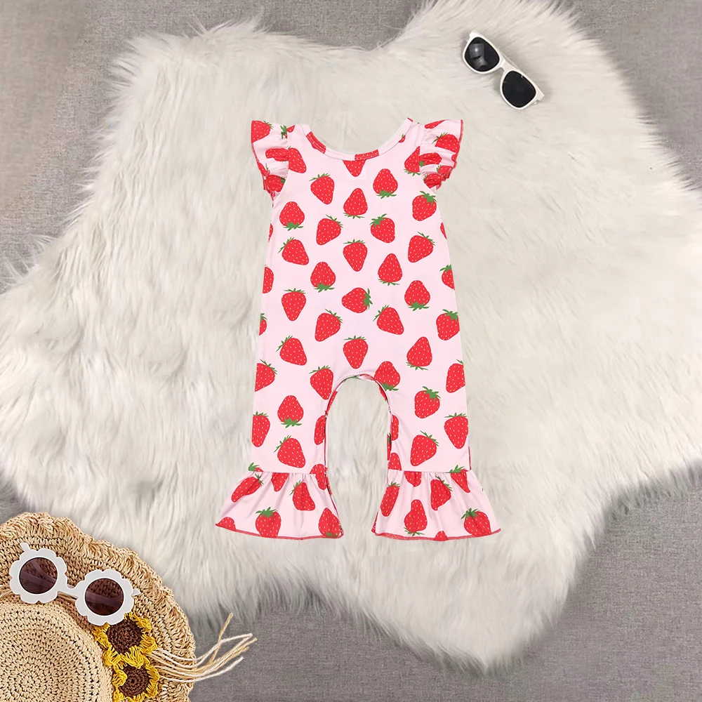 8.22 Baby Girls Summer Pink Strawberry Flutter Sleeve Rompers
8.22 Baby Girls Summer Pink Strawberry Flutter Sleeve Rompers