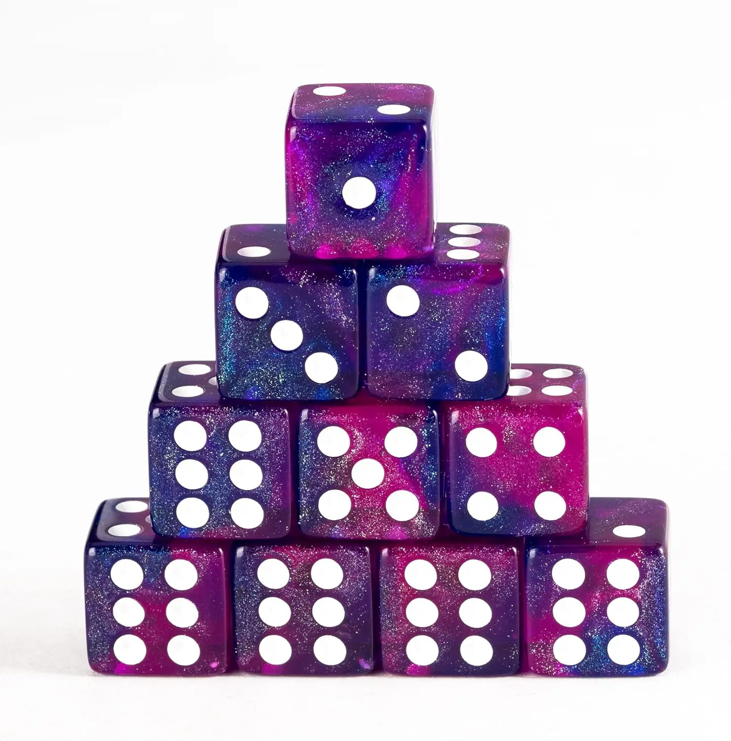 10 Pcs 16mm D6 Dice Set with Leather Pouch for RPG DND Board Games, Blue & Purple
10 Pcs 16mm D6 Dice Set with Leather Pouch for RPG DND Board Games, Blue & Purple