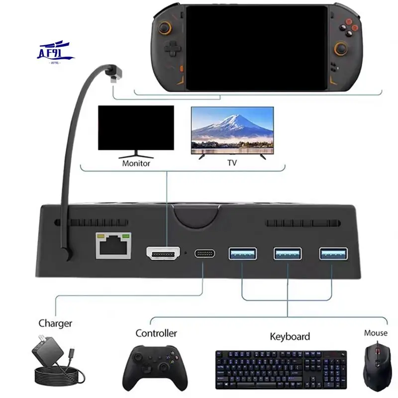 AF91-For Onexplayer Deck 6 In 1 Docking Station Base USB3.0HDMI Compatible 4K@60Hz RJ45 Gigabit Ethernet PD100W Hub Easy To Use
AF91-For Onexplayer Deck 6 In 1 Docking Station Base USB3.0HDMI Compatible 4K@60Hz RJ45 Gigabit Ethernet PD100W Hub Easy To Use
