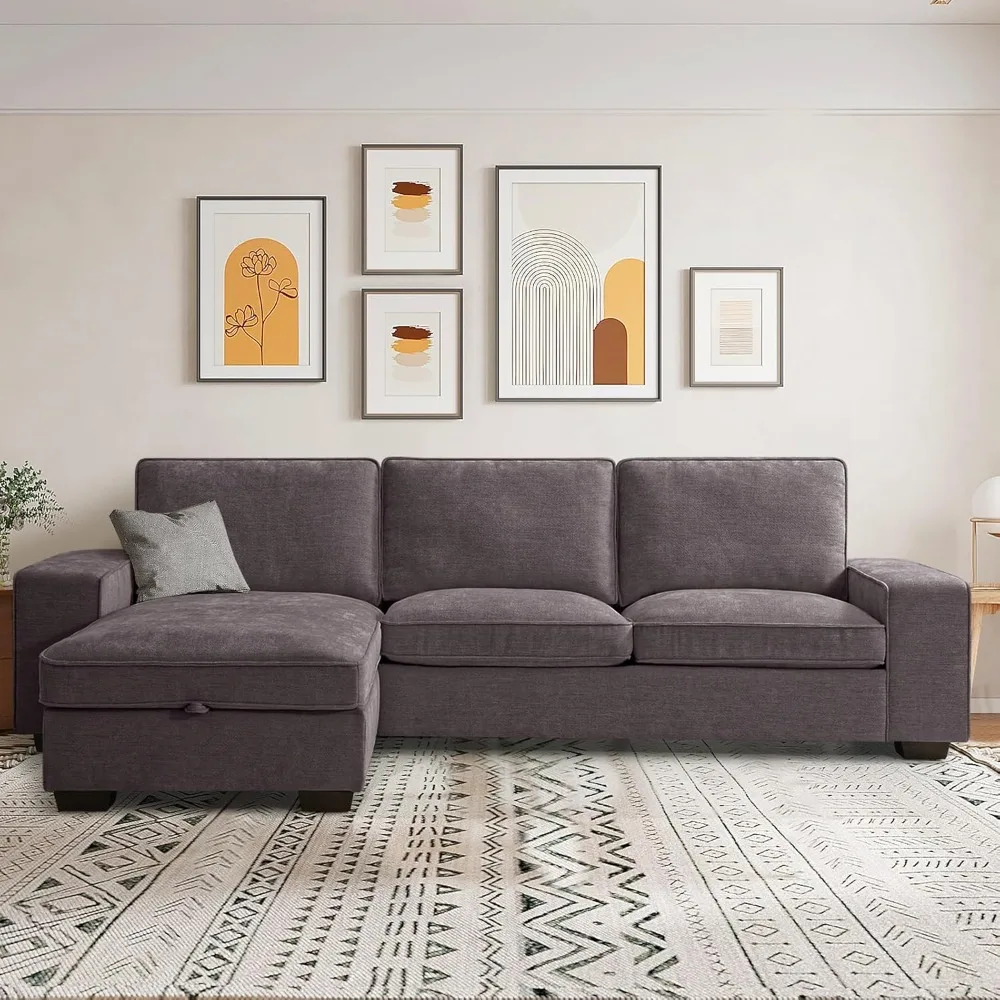99“ Convertible Sectional Sofa,L Shaped Couch,Multi-Functional Reversible Sofa with USB and Type-C Charging Ports, Storage Spac
99“ Convertible Sectional Sofa,L Shaped Couch,Multi-Functional Reversible Sofa with USB and Type-C Charging Ports, Storage Spac