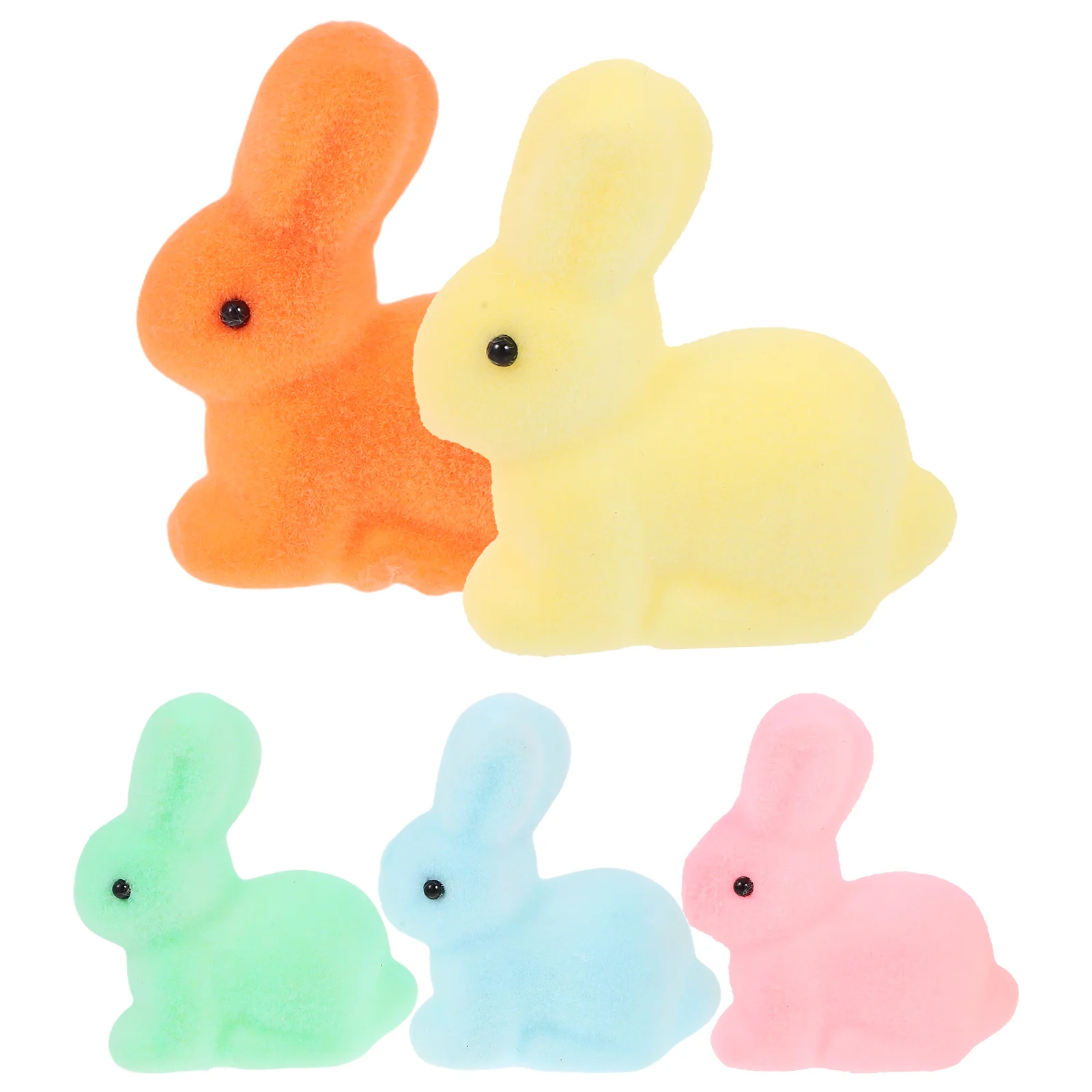 5 Pcs Flocking Bunny Easter Party Ornaments Spring Cute Plush Flocked Figurines Rabbit Figures Table Decorations Standing
5 Pcs Flocking Bunny Easter Party Ornaments Spring Cute Plush Flocked Figurines Rabbit Figures Table Decorations Standing