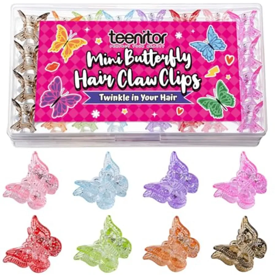 Mini Butterfly Hair Claw Clips, Glitter Claw Clip Small Hair Clips 32PCS, Sparkly Colorful Butterfly Clips with Box, Cute Hair
Mini Butterfly Hair Claw Clips, Glitter Claw Clip Small Hair Clips 32PCS, Sparkly Colorful Butterfly Clips with Box, Cute Hair