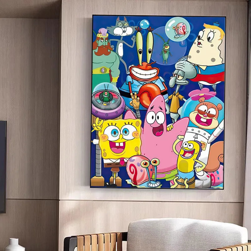Anime Model Toys Gifts Frameless Canvas Painting Simple Cartoon SpongeBob Squarepants DIY For Room Living Room Home Decor Gift
Anime Model Toys Gifts Frameless Canvas Painting Simple Cartoon SpongeBob Squarepants DIY For Room Living Room Home Decor Gift