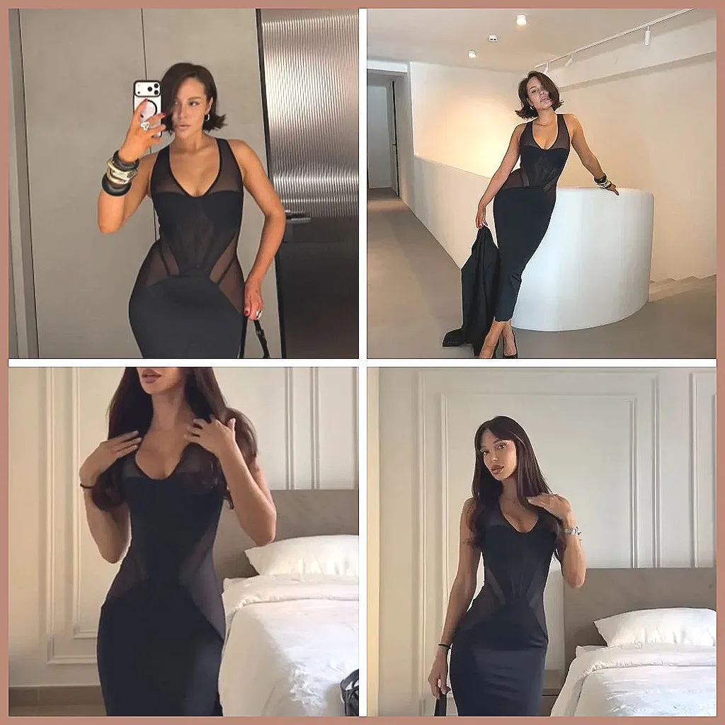 Sexy Black Mesh Bodycon Dress for Women, Backless Sleeveless Party Club Gown 2026
Sexy Black Mesh Bodycon Dress for Women, Backless Sleeveless Party Club Gown 2026