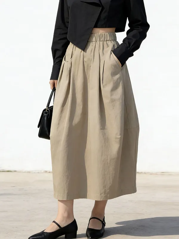 High Waist Loose Mid-Length A-Line Skirt for Women plus Size Casual Elastic Waist Slimming Half Skirt Summer Fashion
High Waist Loose Mid-Length A-Line Skirt for Women plus Size Casual Elastic Waist Slimming Half Skirt Summer Fashion