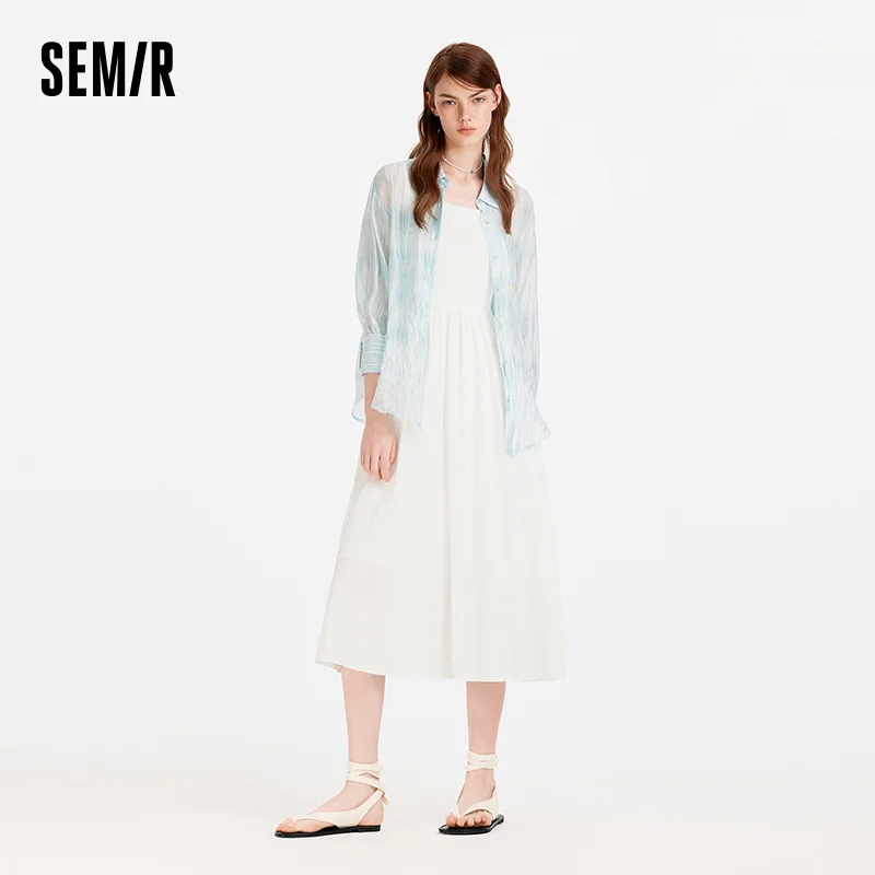 Semir Women U-Neck Sleeveless Dress 2025 Summer Shirt Two-Piece Set Commuter Casual Office Look
Semir Women U-Neck Sleeveless Dress 2025 Summer Shirt Two-Piece Set Commuter Casual Office Look