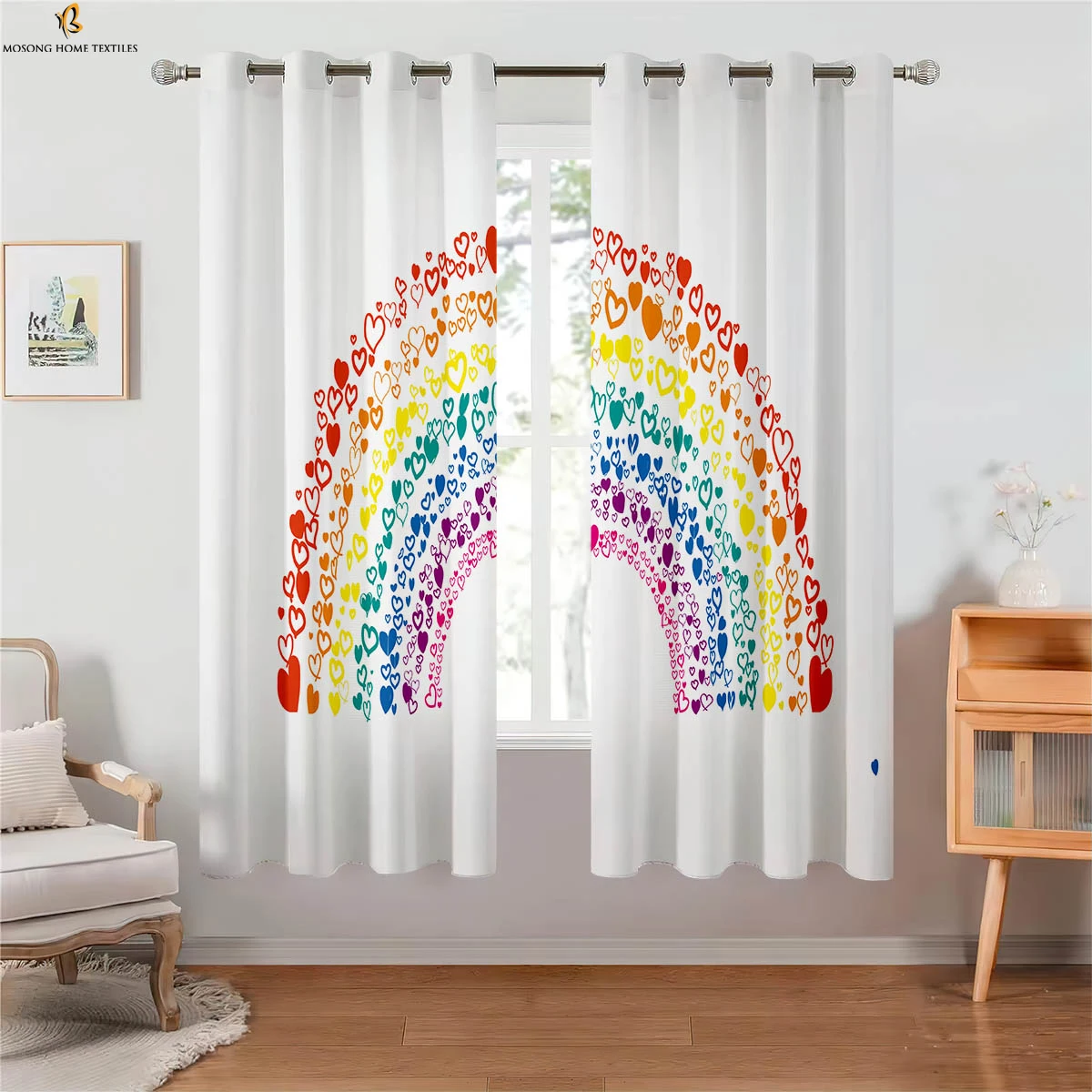 Colorful Rainbow Glitter Print Curtains Heat Insulation Blackout Curtains Bedroom Living Room Study Curtains Home Decoration
Colorful Rainbow Glitter Print Curtains Heat Insulation Blackout Curtains Bedroom Living Room Study Curtains Home Decoration