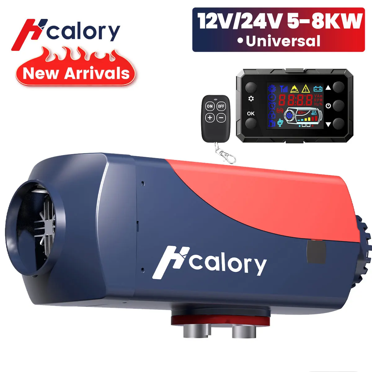 Hcalory 8KW Diesel Car Parking Heater 12V 24V Air Heater 10L Tank Switch Remote Control for Truck Boat RV Trailer Camper
Hcalory 8KW Diesel Car Parking Heater 12V 24V Air Heater 10L Tank Switch Remote Control for Truck Boat RV Trailer Camper