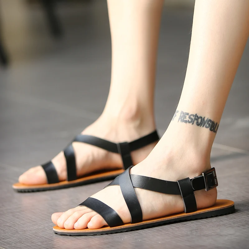 Casual Roman Style Men's Sandals British Retro Fashion Beach Shoes Lightweight Slip-On Pure Color Toe-Open Flat Heel Foam
Casual Roman Style Men's Sandals British Retro Fashion Beach Shoes Lightweight Slip-On Pure Color Toe-Open Flat Heel Foam