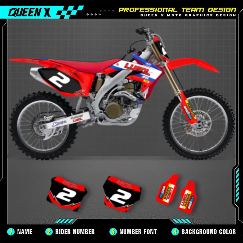 Комплект наклеек с графикой Queen X MOTOR для Honda CRF 2005 2006 2007 2008 CRF450 003
Комплект наклеек с графикой Queen X MOTOR для Honda CRF 2005 2006 2007 2008 CRF450 003