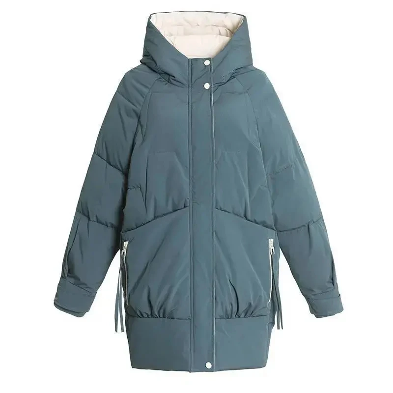 Winter Jacket Womens New Thicken Warm Parkas Loose Versatile Long Cotton-Padded Coat Female Casual Hooded Outerwear
Winter Jacket Womens New Thicken Warm Parkas Loose Versatile Long Cotton-Padded Coat Female Casual Hooded Outerwear