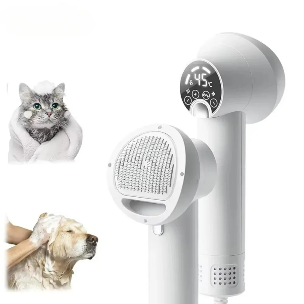 Pet Grooming Dryer 2 in 1, Built-in Massage Brush & Negative Ion, 35-65°C, Wholesale Price for Pet Shop
Pet Grooming Dryer 2 in 1, Built-in Massage Brush & Negative Ion, 35-65°C, Wholesale Price for Pet Shop