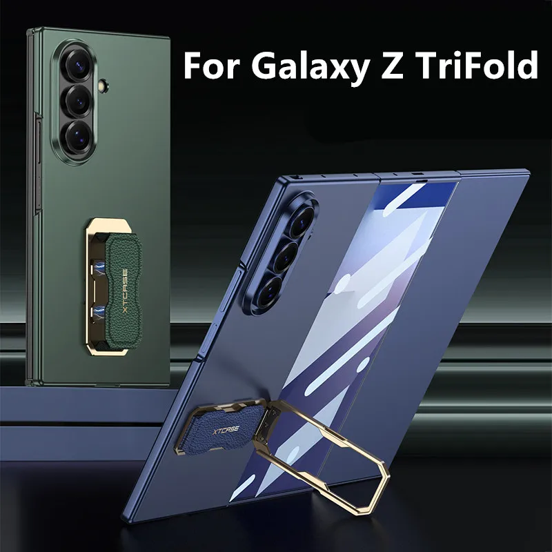 Матовый пластиковый чехол с металлической подставкой для ПК, пластиковый чехол для Samsung Galaxy Z TriFold Tri-Fold, защитная пленка из закаленного стекла 9H
Матовый пластиковый чехол с металлической подставкой для ПК, пластиковый чехол для Samsung Galaxy Z TriFold Tri-Fold, защитная пленка из закаленного стекла 9H