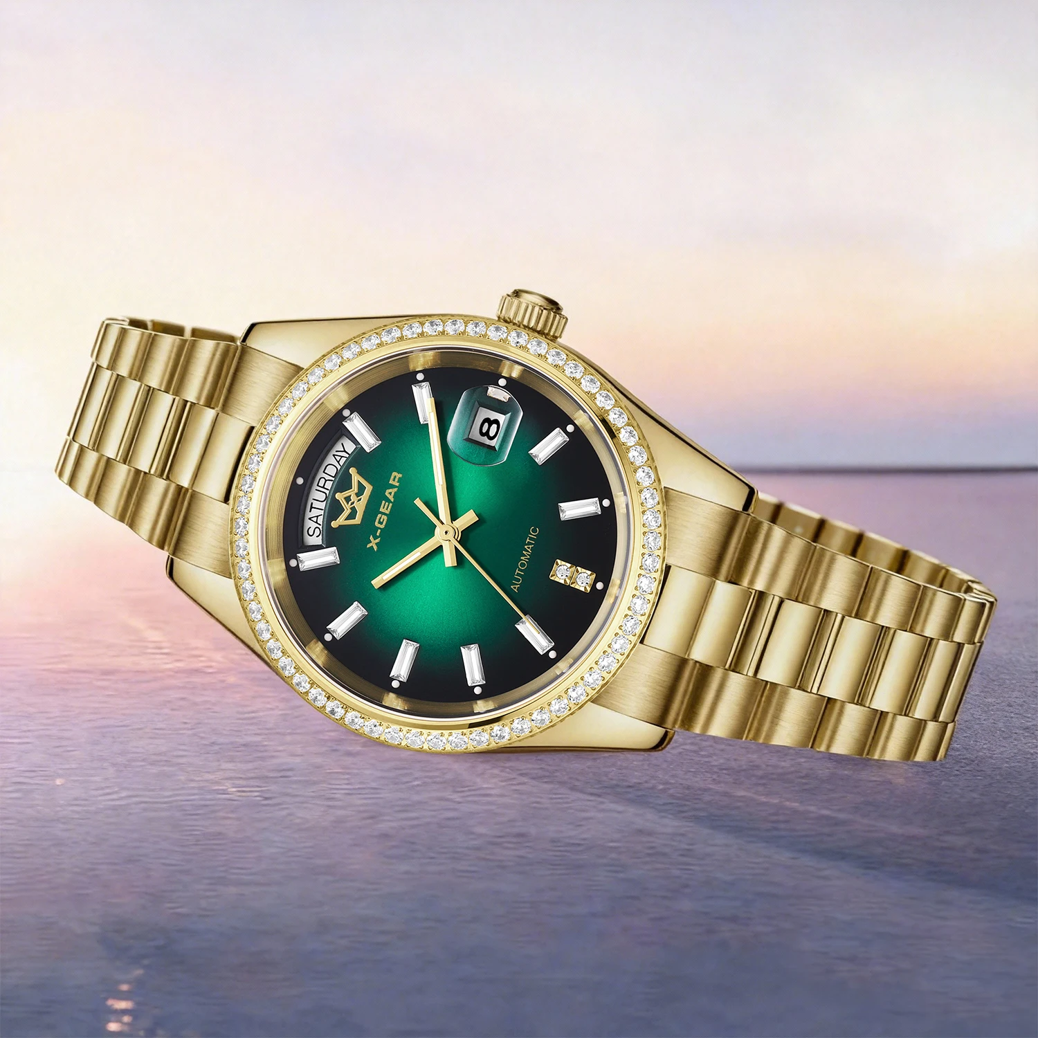 X-GEAR 41mm Men's Watch Luxury Automatic Mechanical Wristwatch Luminous Waterproof Stainless Steel Strap Dress Men's Watch
X-GEAR 41mm Men's Watch Luxury Automatic Mechanical Wristwatch Luminous Waterproof Stainless Steel Strap Dress Men's Watch