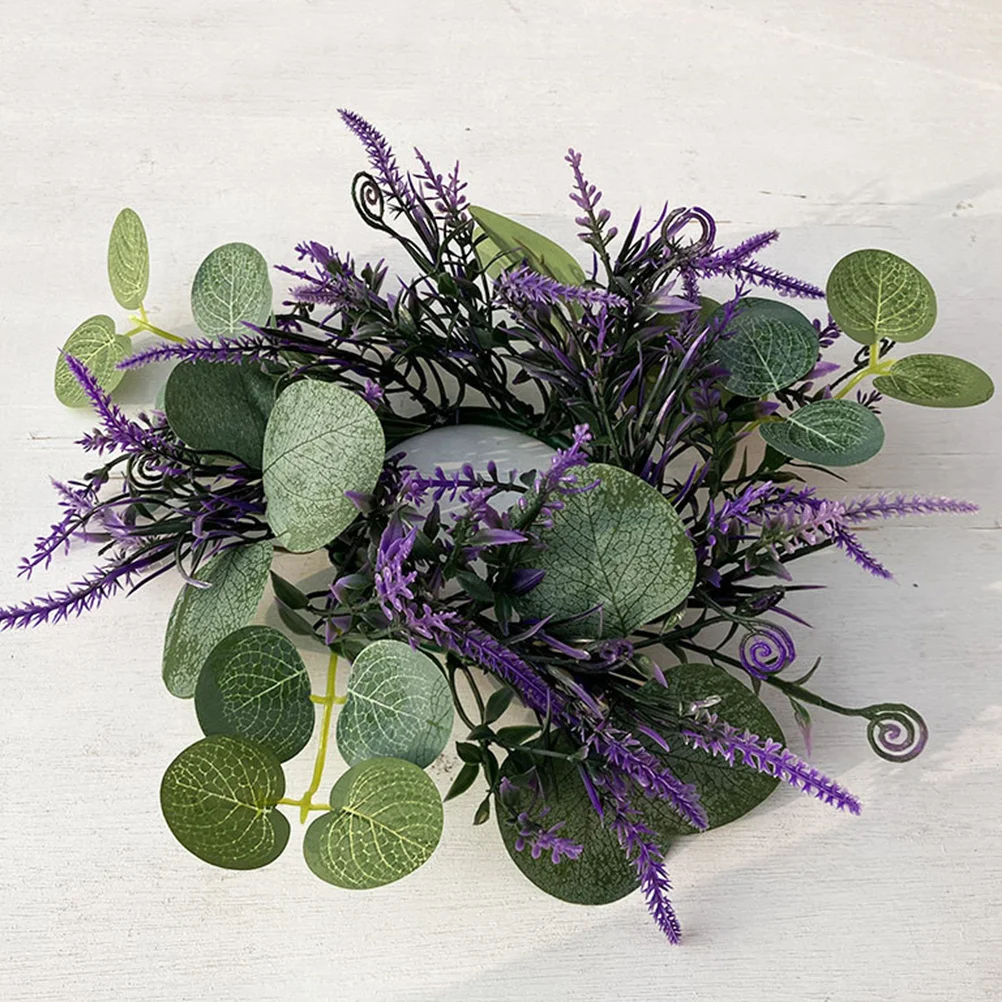 2Pcs Rings Artificial Lavender Eucalyptus Floral Wreaths Green Leaf Holder Spring Wedding Table Decor
2Pcs Rings Artificial Lavender Eucalyptus Floral Wreaths Green Leaf Holder Spring Wedding Table Decor