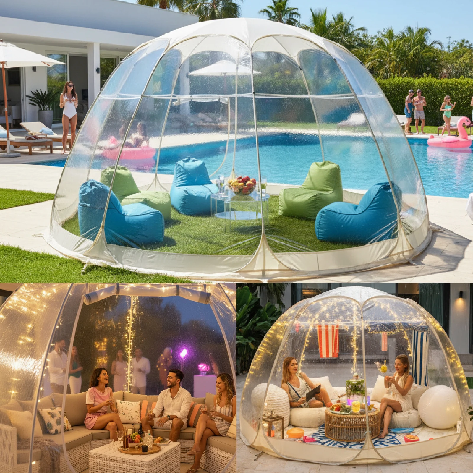 Large Instant Pop-Up Bubble Tent Weatherproof Outdoor Igloo Oversize Camping Pod Patio Screen for Cold Protection
Large Instant Pop-Up Bubble Tent Weatherproof Outdoor Igloo Oversize Camping Pod Patio Screen for Cold Protection