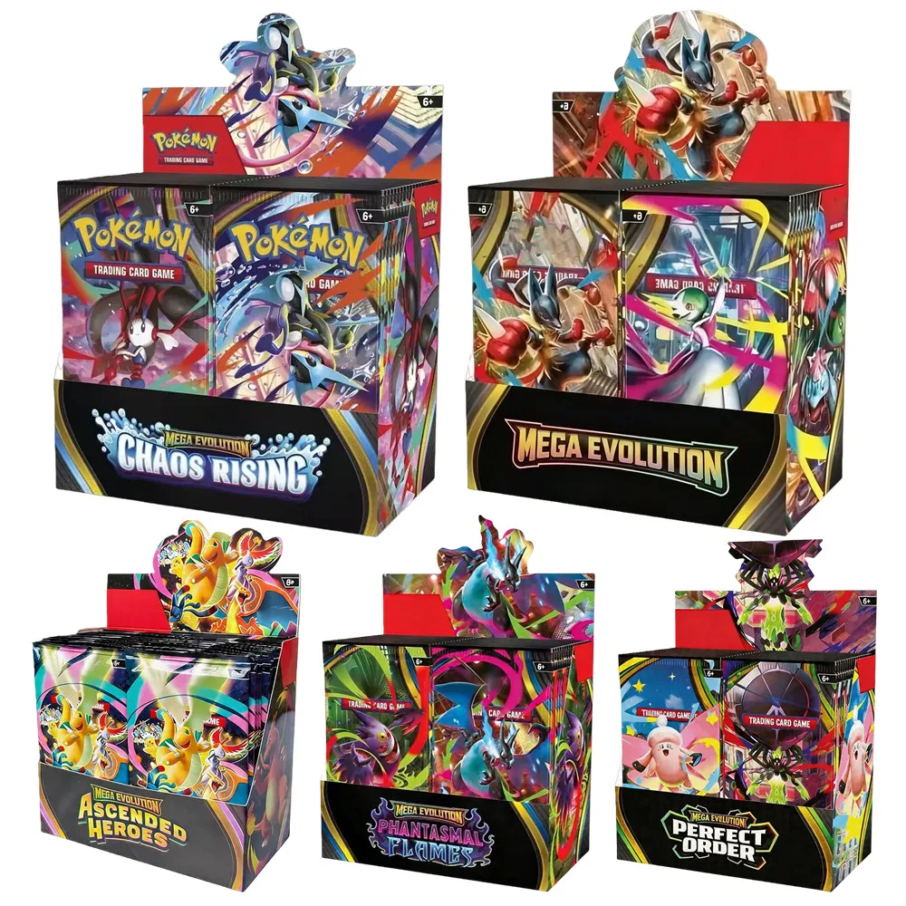 English Pokémon TCG: Mega Evolution Chaos Rising Perfect order Phantasmal Flames Ascended Heroes Booster Box Pokemon card
English Pokémon TCG: Mega Evolution Chaos Rising Perfect order Phantasmal Flames Ascended Heroes Booster Box Pokemon card