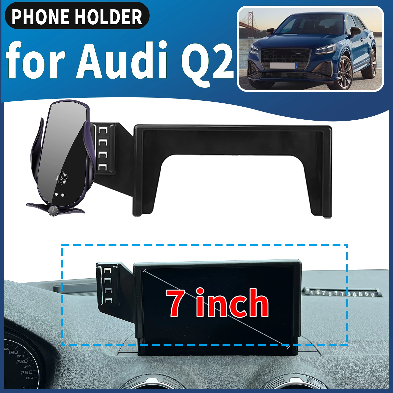 fit for Audi Q2 7inch Car Phone Holder Mount Vehicle-Specific GPS Navigation Easy Installation accessoires
fit for Audi Q2 7inch Car Phone Holder Mount Vehicle-Specific GPS Navigation Easy Installation accessoires
