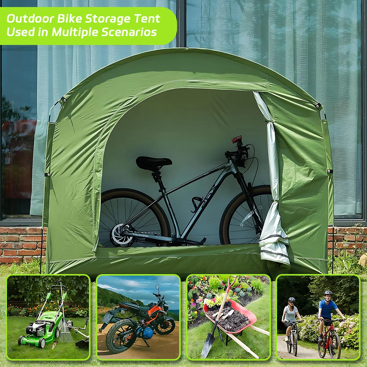 Портативный тент-укрытие для велосипеда из утолщенной ткани Оксфорд для путешествий, походов и велоспорта
Портативный тент-укрытие для велосипеда из утолщенной ткани Оксфорд для путешествий, походов и велоспорта