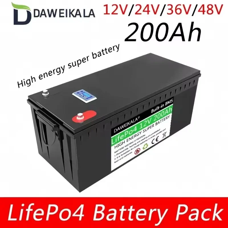 Customized 12V 24V 36V 48V 200AH LiFePO4 Battery Built-in BMS for Solar Power System RV Campers Golf Cart Off-road Deep Cycle
Customized 12V 24V 36V 48V 200AH LiFePO4 Battery Built-in BMS for Solar Power System RV Campers Golf Cart Off-road Deep Cycle