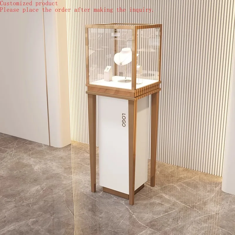 Custom.High-End Luxury Transparent Glass Showcase Gold Silver Stainless Steel Jewelry Watches Display Cabinet for Jade Antiques
Custom.High-End Luxury Transparent Glass Showcase Gold Silver Stainless Steel Jewelry Watches Display Cabinet for Jade Antiques