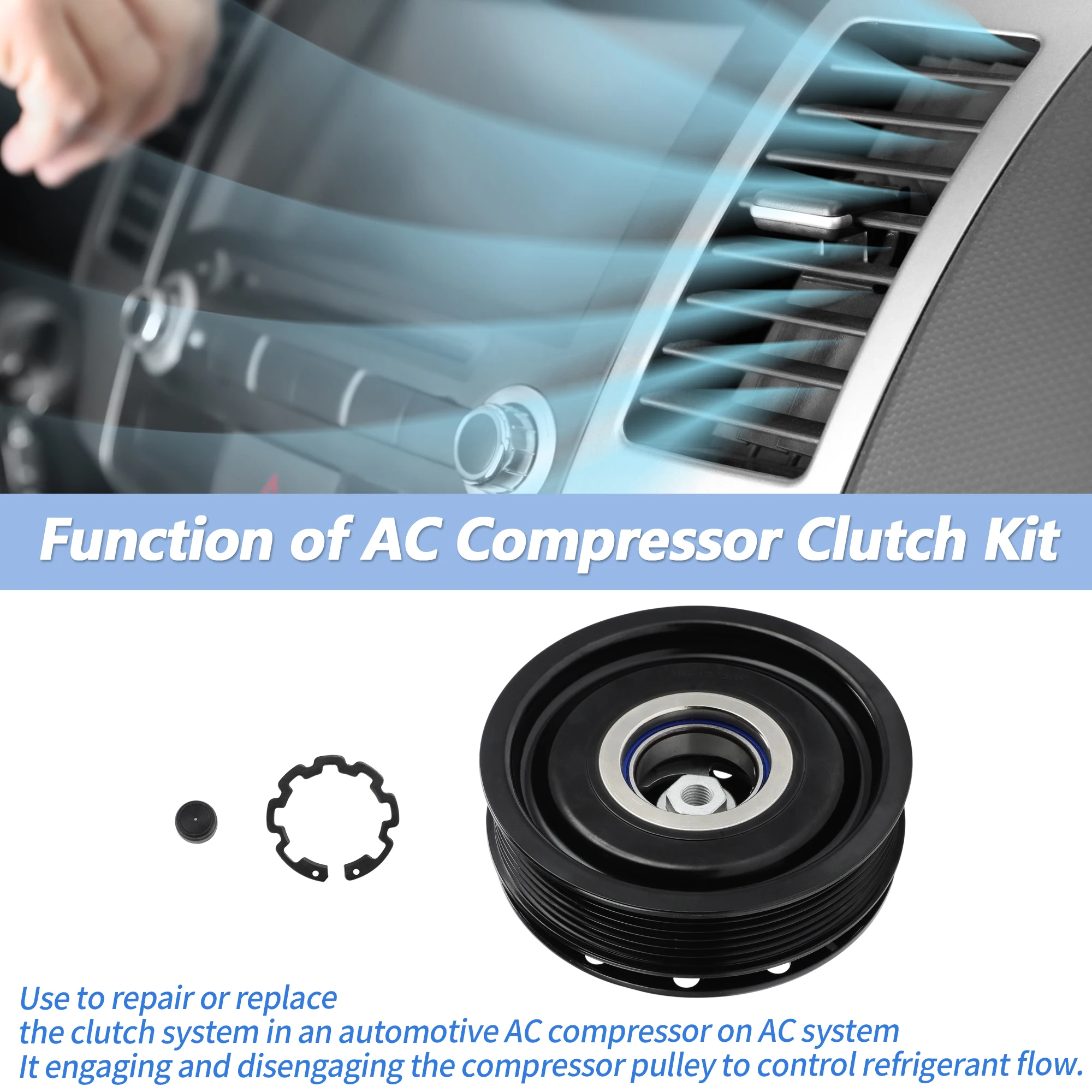 UXCELL Air Conditioner AC Compressor Clutch Kit 6 Groove for Toyota Corolla Matrix
UXCELL Air Conditioner AC Compressor Clutch Kit 6 Groove for Toyota Corolla Matrix