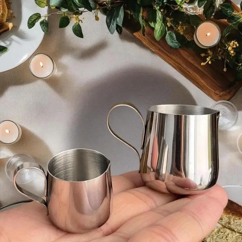 12.5/30ml Mini Coffee Milk Frothing Jug Latte Art Milk Frother Pitcher Stainless Steel Measurement Jug Pot Coffee Accessorie
12.5/30ml Mini Coffee Milk Frothing Jug Latte Art Milk Frother Pitcher Stainless Steel Measurement Jug Pot Coffee Accessorie