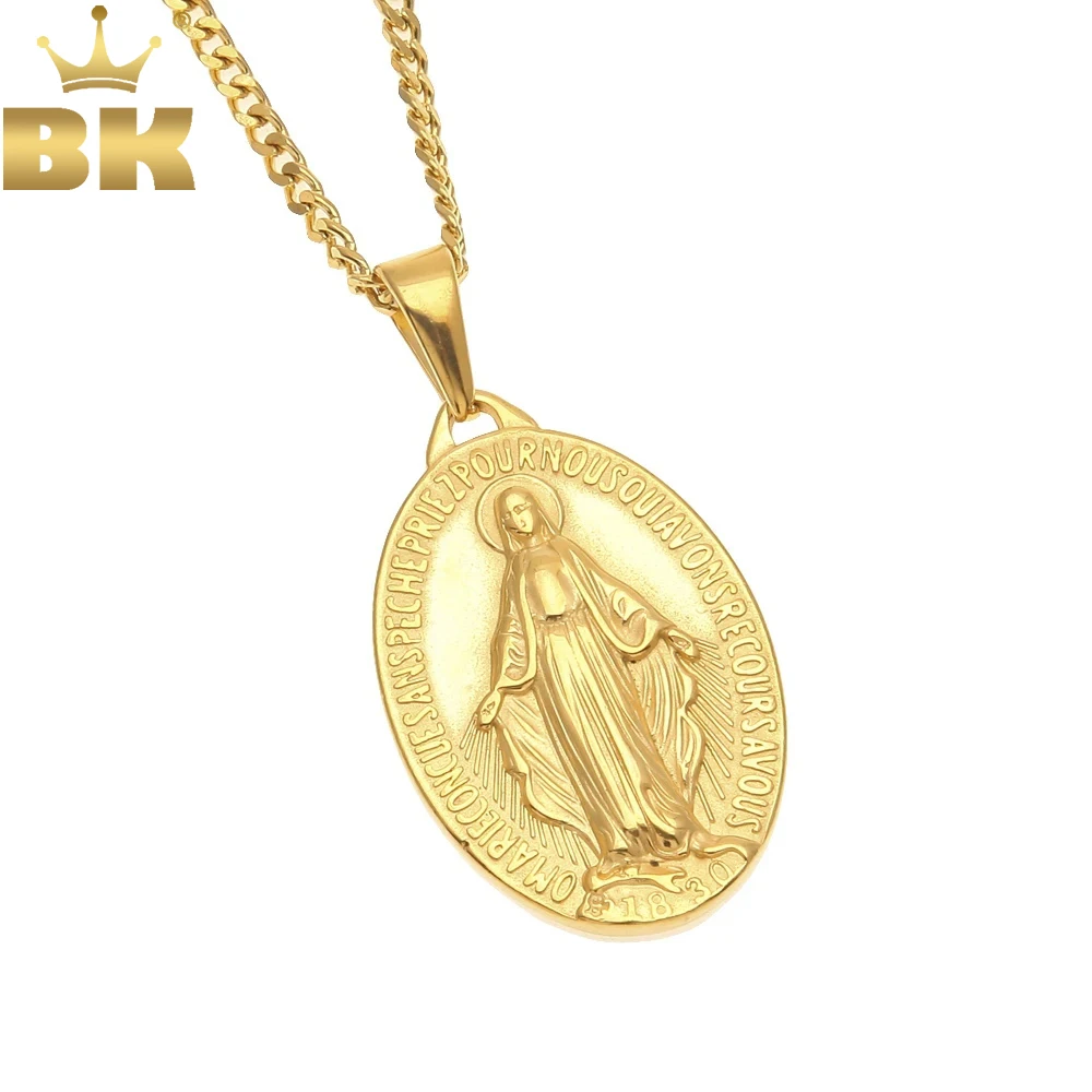 TBTK Virgin Mary Pattern Oval Tag Pendant Military Card Retro Style Stainless Steel Metal Pendant Necklace Unisex Jewelry Punk
TBTK Virgin Mary Pattern Oval Tag Pendant Military Card Retro Style Stainless Steel Metal Pendant Necklace Unisex Jewelry Punk