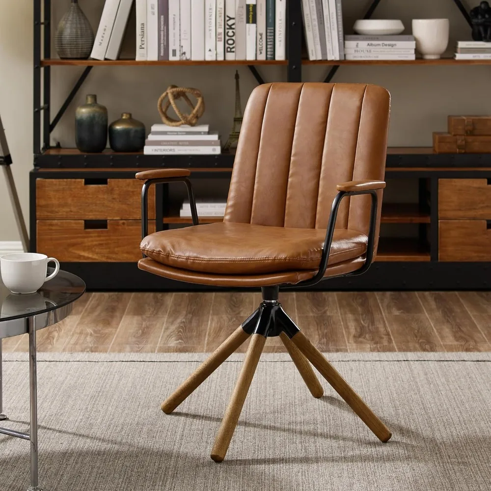 Swivel Mid Century Modern Office Chair, Ergonomic Desk Chair for Living Room, Computer Chair PU Leather Home Office Chair with
Swivel Mid Century Modern Office Chair, Ergonomic Desk Chair for Living Room, Computer Chair PU Leather Home Office Chair with