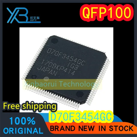 (1/20 pieces) D70F3454GC UPD70F3454GC QFP100 inverter air conditioner CPU chip D70F3454 brand new good quality Free shipping