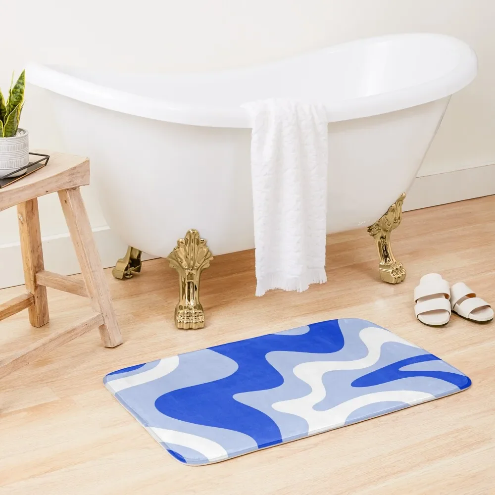 Retro Liquid Swirl Abstract Pattern Square in Royal Blue, Light Blue, and White Bath Mat Bathroom Slip Carpet Rug Mat
Retro Liquid Swirl Abstract Pattern Square in Royal Blue, Light Blue, and White Bath Mat Bathroom Slip Carpet Rug Mat
