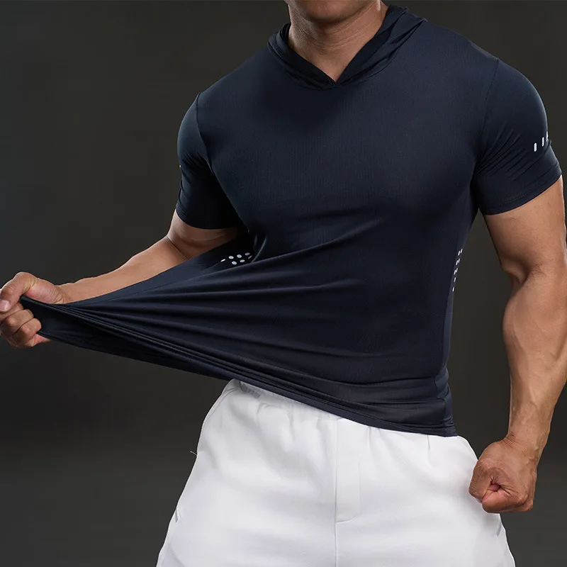 Men's Running Hooded T-Shirt Breathable Quick-Dry Sports Top Summer Workout Gym Activewear Comfort Fit Short Sleeve
Men's Running Hooded T-Shirt Breathable Quick-Dry Sports Top Summer Workout Gym Activewear Comfort Fit Short Sleeve