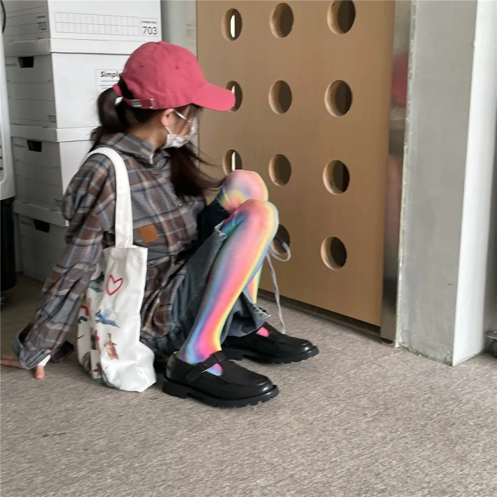 New Spice Girl Rainbow Fishnet Stockings Tights For Girls Female Coforful Mesh Stockings Personality Thin Gradient Color Socks
New Spice Girl Rainbow Fishnet Stockings Tights For Girls Female Coforful Mesh Stockings Personality Thin Gradient Color Socks