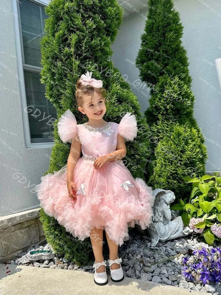 Pink Girls Party Dress Tea_length Ruffled Tulle Princess Flower Girl Dress 2-14 Kids Beaded Sashes Custom Pageant Birthday Gown
Pink Girls Party Dress Tea_length Ruffled Tulle Princess Flower Girl Dress 2-14 Kids Beaded Sashes Custom Pageant Birthday Gown