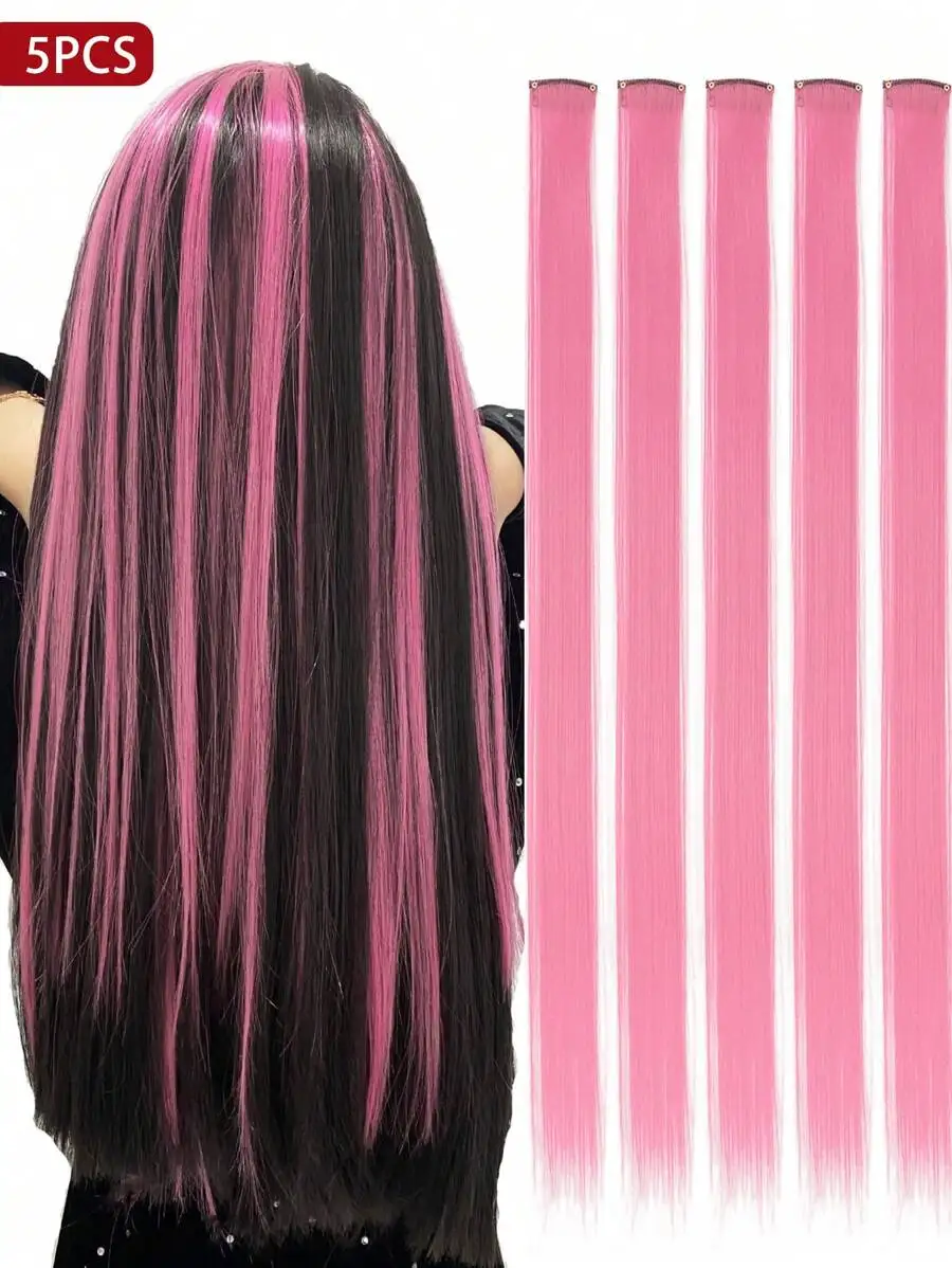5pcs Wine Red Clip-In Hair Extensions, 20 Inches Long Straight, Synthetic Material, Suitable For Halloween Cosplay
5pcs Wine Red Clip-In Hair Extensions, 20 Inches Long Straight, Synthetic Material, Suitable For Halloween Cosplay