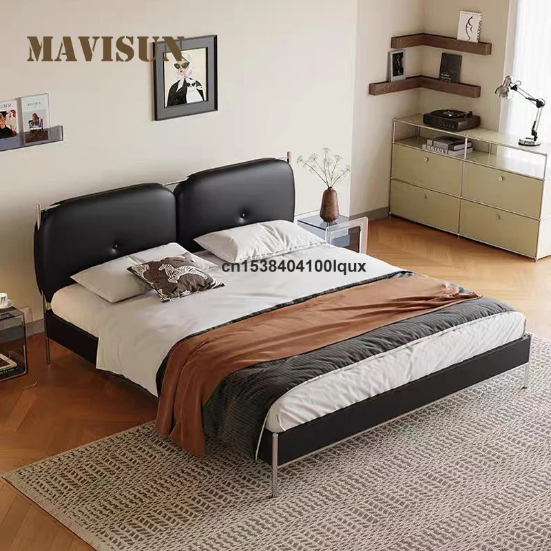 Industrial Style Black Leather Double Bed Soft Queen Size Bed Base Bedroom Furniture For Apartment Custom Simple Couple Of Bed
Industrial Style Black Leather Double Bed Soft Queen Size Bed Base Bedroom Furniture For Apartment Custom Simple Couple Of Bed