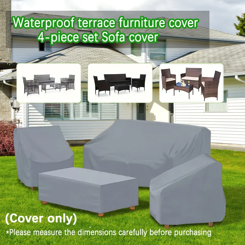 4-piece Set Outdoor Patio Garden Furniture Covers Waterproof Rain Snow Chair Covers for Sofa Table Chair Dust Proof Cover
4-piece Set Outdoor Patio Garden Furniture Covers Waterproof Rain Snow Chair Covers for Sofa Table Chair Dust Proof Cover