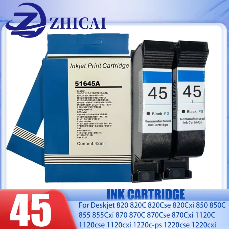 45 Ink Cartridge For HP45 51645A Ink Cartridge Remanufactured Cartridge Premium oil Ink Inkjet Plotter Clothing machine
45 Ink Cartridge For HP45 51645A Ink Cartridge Remanufactured Cartridge Premium oil Ink Inkjet Plotter Clothing machine
