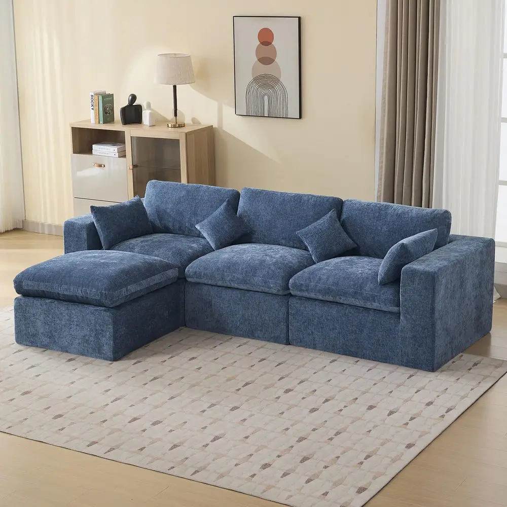Boneless Sectional Couch, Modular Sectional Sofa Deep Seat with Ottoman, Oversized Upholstered Convertible Comfy 4 Seater Cheni
Boneless Sectional Couch, Modular Sectional Sofa Deep Seat with Ottoman, Oversized Upholstered Convertible Comfy 4 Seater Cheni