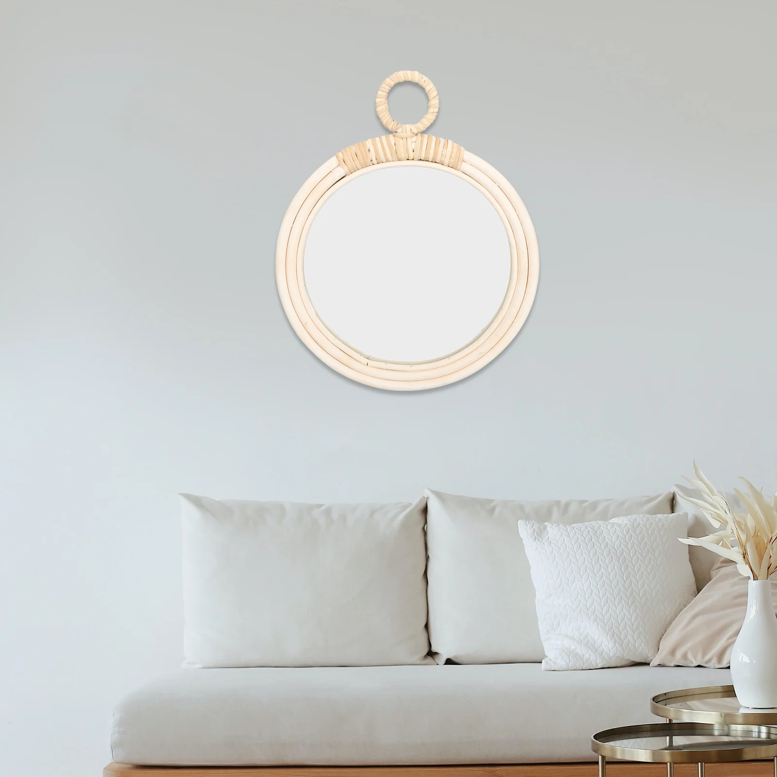 Stylish Wicker-Woven Decorative Mirror Wall-Mounted Bathroom Makeup Mirror for Bedroom Home Hotel Nordic Design
Stylish Wicker-Woven Decorative Mirror Wall-Mounted Bathroom Makeup Mirror for Bedroom Home Hotel Nordic Design
