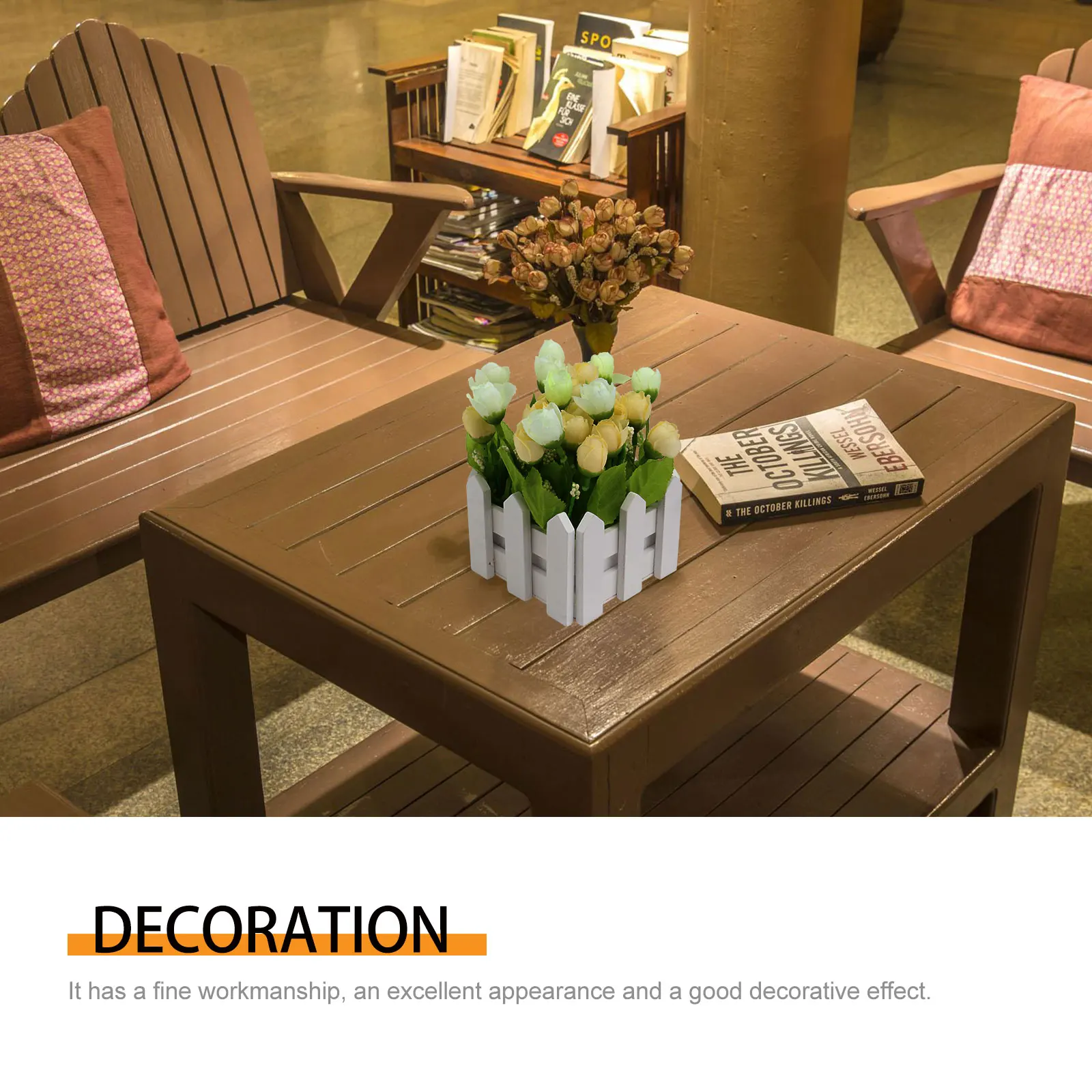 2pcs Artificial Flower Fence Simulation Bonsai Ornament For Home Garden Porch Decoration Wooden Fake Plant Set
2pcs Artificial Flower Fence Simulation Bonsai Ornament For Home Garden Porch Decoration Wooden Fake Plant Set